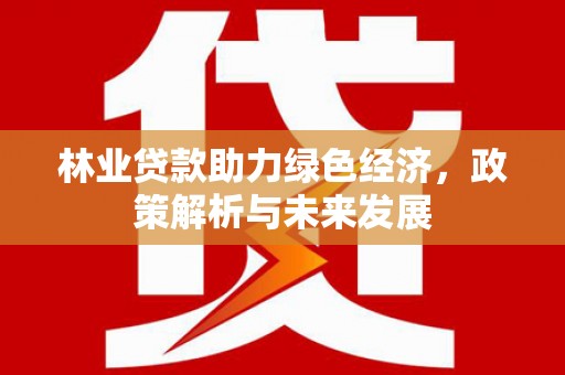 弥陀林业贷款助力绿色经济，政策解析与未来发展