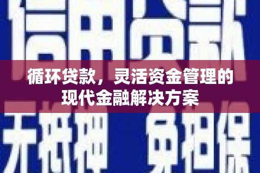 弥陀循环贷款，灵活资金管理的现代金融解决方案