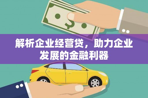 弥陀解析企业经营贷，助力企业发展的金融利器