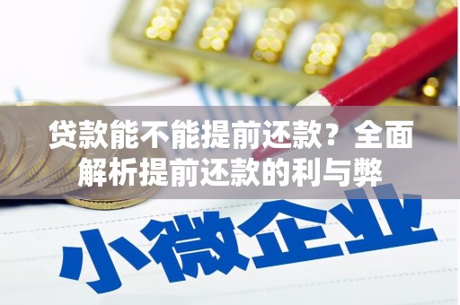 弥陀贷款能不能提前还款？全面解析提前还款的利与弊