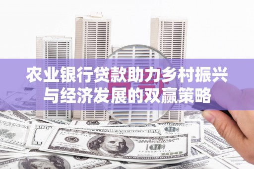 弥陀农业银行贷款助力乡村振兴与经济发展的双赢策略