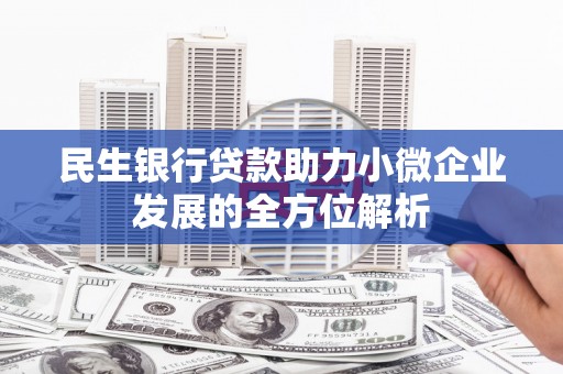 弥陀民生银行贷款助力小微企业发展的全方位解析