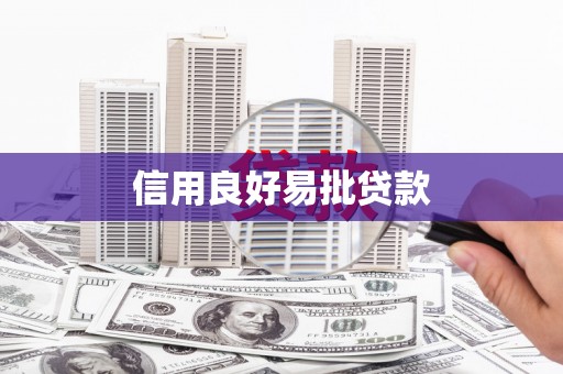 弥陀信用良好易批贷款