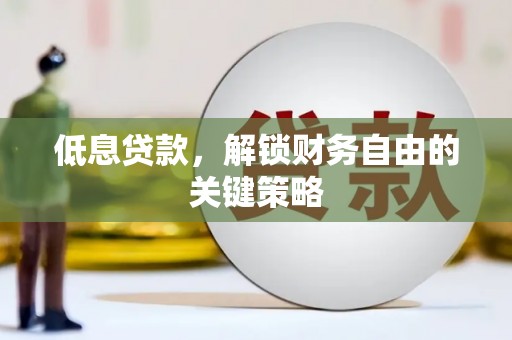 弥陀低息贷款，解锁财务自由的关键策略