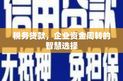 弥陀税务贷款，企业资金周转的智慧选择