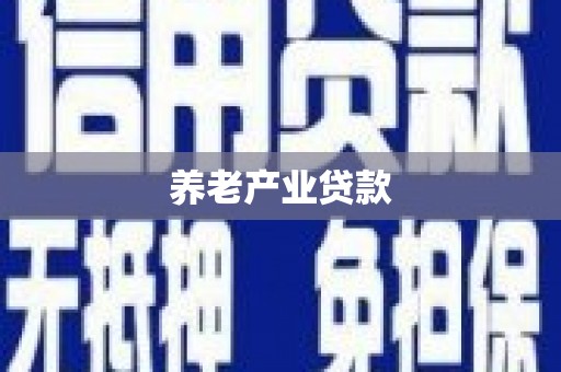 弥陀养老产业贷款
