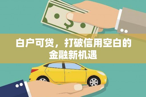 弥陀白户可贷，打破信用空白的金融新机遇