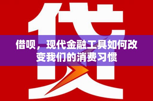 弥陀借呗，现代金融工具如何改变我们的消费习惯