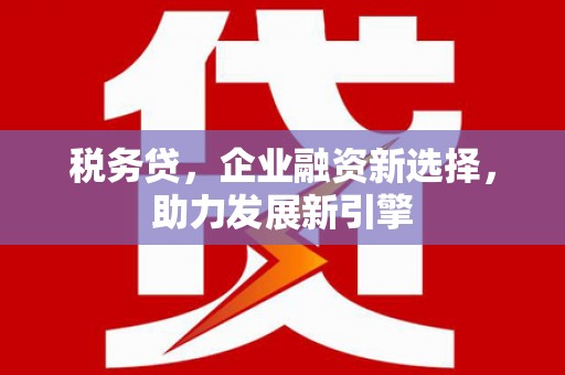弥陀税务贷，企业融资新选择，助力发展新引擎