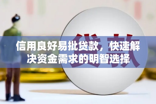 弥陀信用良好易批贷款，快速解决资金需求的明智选择