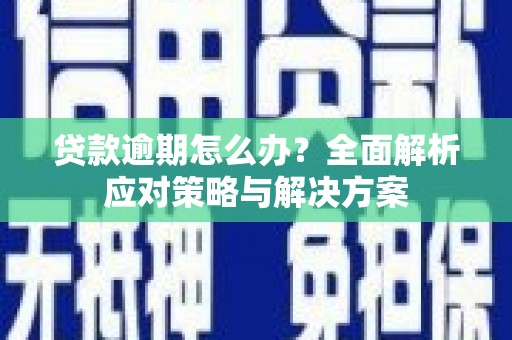 弥陀贷款逾期怎么办？全面解析应对策略与解决方案
