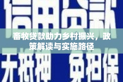 弥陀畜牧贷款助力乡村振兴，政策解读与实施路径