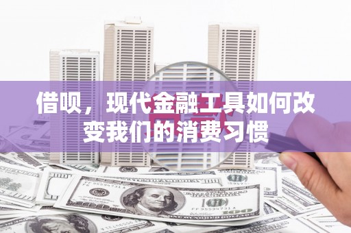 弥陀借呗，现代金融工具如何改变我们的消费习惯