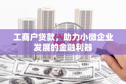 弥陀工商户贷款，助力小微企业发展的金融利器