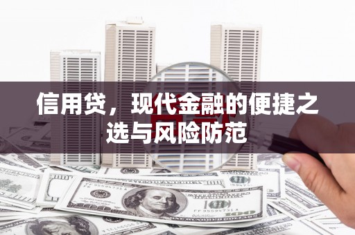 弥陀信用贷，现代金融的便捷之选与风险防范