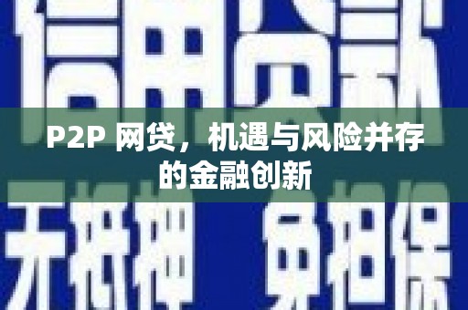 弥陀P2P 网贷，机遇与风险并存的金融创新