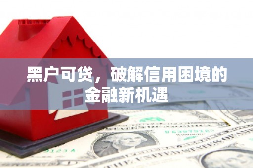 弥陀黑户可贷，破解信用困境的金融新机遇