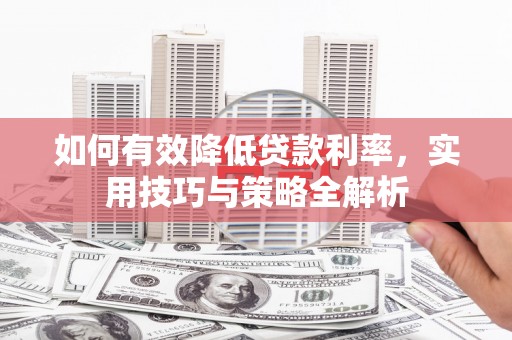 弥陀如何有效降低贷款利率，实用技巧与策略全解析